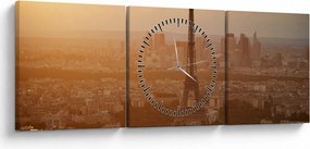 Kép - Eiffel-torony (órával) (90x30 cm)