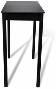 fekete MDF bárasztal 115 x 55 x 107 cm