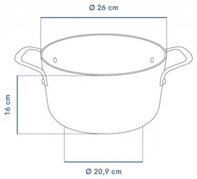 Remoska Quanta H2616/10TS rozsdamentes acél edény26 cm