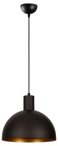 Fekete-aranyszínű függőlámpa fém búrával ø 30 cm Sivani – Opviq lights