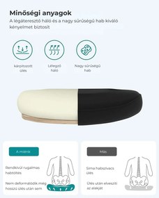 ERGO irodai szék felhajtható kartámaszokkal, max. 120 kg, fekete SongmicsHome