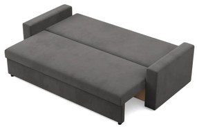 Zeus kanapéágy, szövet anyag, hab töltet, egyenes kartámasz, szürke