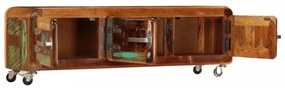 tömör újrahasznosított fa TV-szekrény 120 x 30 x 37 cm