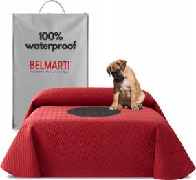 Ágytakaró vízálló teflon 230 x 270 cm piros steppelt ágytakaró