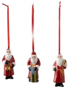 Karácsonyi függő dísz Télapó motívummal, 3 db, Nostalgic Ornaments kollekció- Villeroy & Boch