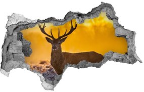 3d lyuk fal dekoráció Deer napkelte nd-b-48250553