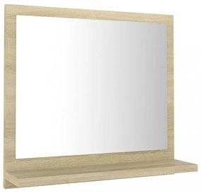 sonoma tölgy színű szerelt fa fürdőszobai tükör 40x10,5x37 cm