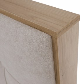 Elektromos állítható ágy, boxspring, bézs/artisan tölgy, 120x200, TIANA