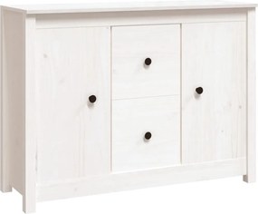 vidaXL fehér tömör fenyőfa tálalószekrény 100 x 35 x 74 cm