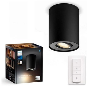 Philips Philips - LED Dimmelhető spotlámpa Hue PILLAR 1xGU10/4,2W/230V + távirányító fekete P6197