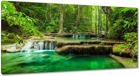 Vászonkép 115x55 Erawan vízesés Thaiföld