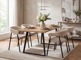 Étkezőszék KATANA fekete lábakkal, bézs