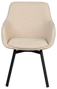 Bézs kárpitozott étkezőfotel szett 2 db-os Alison – Rowico