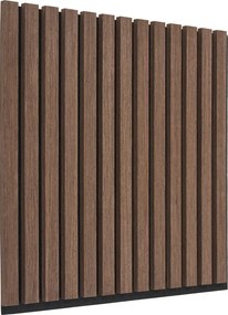 Akusztikus panel, fa furnér, dió, dió hatású 52x52x2,2 cm