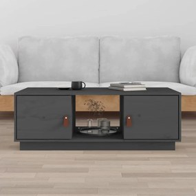 Szürke tömör fenyőfa dohányzóasztal 100 x 50 x 35 cm