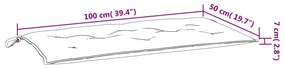 2 db melange piros szövet kerti padpárna 100 x 50 x 7 cm