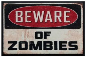 Ünnepi prémium lábtörlő - beware of zombies (Válassz méretet: 100*70)