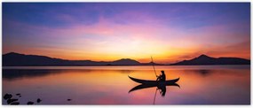 Fotótapéták 250x104 Esti horgászat naplementekor