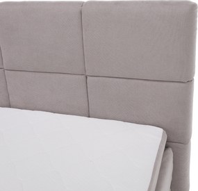 Boxspring ágy, 200x200, szürkésbarna Taupe, APRIL