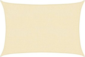 vidaXL krémszínű HDPE napvitorla 160 g/m² 2 x 3 m