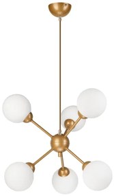 Csillár rúdon RUBBY BALL 6xG9/5W/230V arany