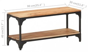 tömör akácfa dohányzóasztal 90 x 30 x 40 cm