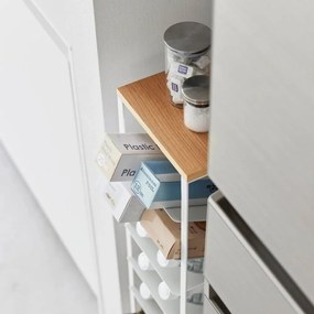 Fehér fém bortartó polcos állvány, palackok száma 16 20x88,5x19 cm Tower – YAMAZAKI