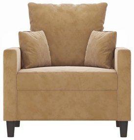 vidaXL barna bársony kanapéfotel 60 cm