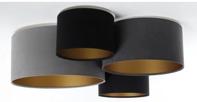 Mennyezeti lámpa SPACE 4xE27/60W/230V szürke/fekete/arany