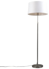 Acél állólámpa fehér búrával 45 cm állítható - Parte