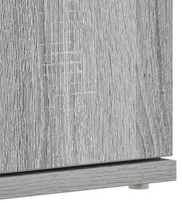 Szürke sonoma cipőtartó 80x39x180 cm Műszakilag megmunkált fa
