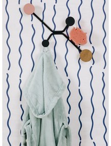 Hook fekete fali akasztó rózsaszín részletekkel - Gazzda