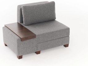 Egyzemélyes kanapéágy- Perenna Linen Balos - Szürke