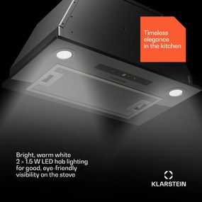Klarstein Paolo 52 beépíthető páraelszívó 52 cm 439 m³/h LED Touch A++