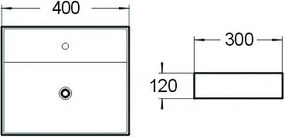 Mexen MINI mosdó, 40x30 cm, fehér, 21094000