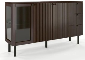 Norvik Bükk/Rózsafa polcos-fiókos komód, 160 cm