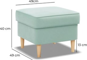 Uszak lábtartó, bársony, kék