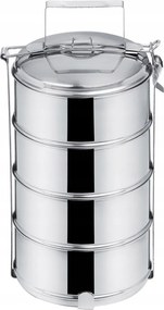 Ebédlőtál Acél 4 Szintes Ételtároló Termosz 4X1,3 L