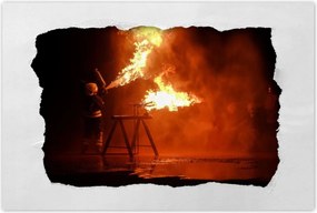 Poszterek 120x80 Tűzoltó oltópróba