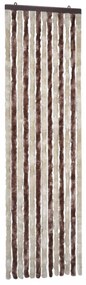 bézs és világosbarna zsenília rovarfüggöny 56 x 185 cm