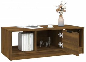 barna tölgyszínű szerelt fa dohányzóasztal 102 x 50 x 36 cm