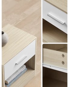 Éjjeliszekrény 39x28cm, mdf, Fehérített Tölgy, ANT-E1081 BUK