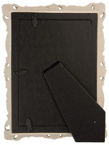 Antikolt Kék képkeret barokkos fehér díszítéssel 10x15 cm