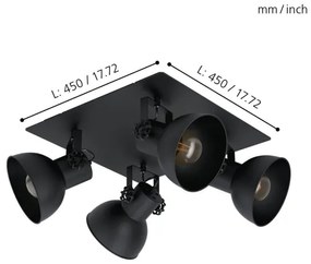 Eglo 43434 - Spotlámpa BARNSTAPLE 2 4xE27/40W/230V