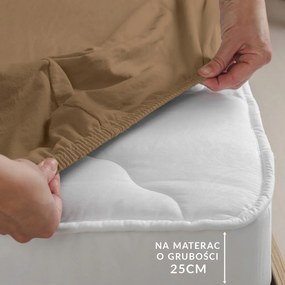 Gumis jersey lepedő elasztán 220x200x25 barna Darymex