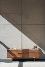 Barna diófa TV-állvány 180x65x45 cm Fawn – Gazzda