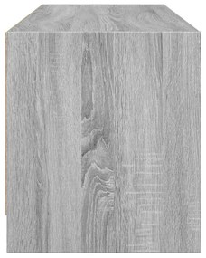szürke sonoma színű TV-szekrény üvegajtókkal 102 x 37 x 42 cm