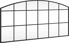 vidaXL fekete ívelt vas fali tükör 100 x 50 cm