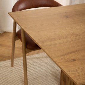 Étkezőasztal tölgyfa dekoros asztallappal 100x210 cm Colima – Actona