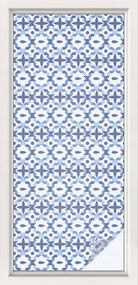 Ablakfólia öntapadós adatvédelem Kék mozaik 50x116